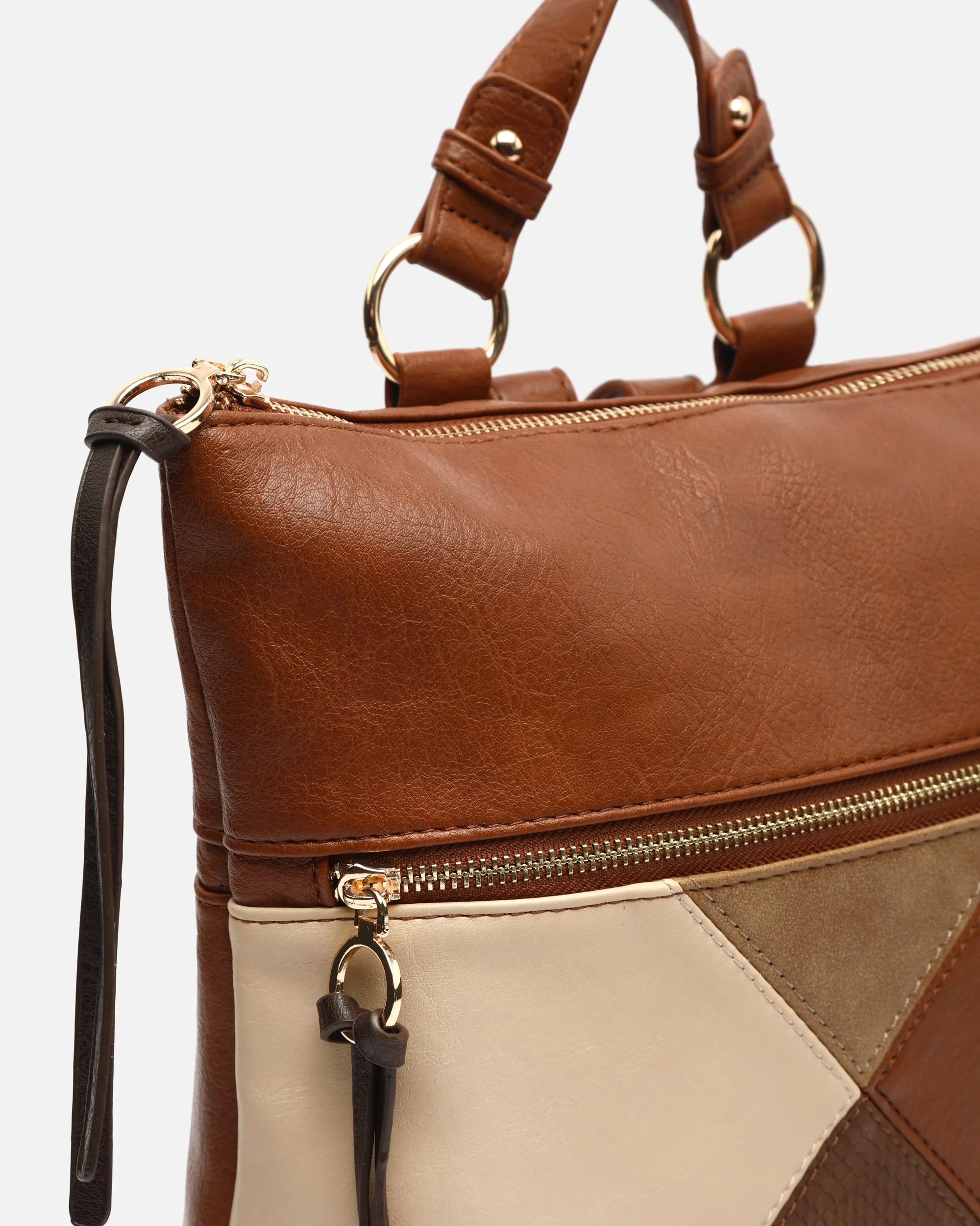 Abeya mochila antirrobo con estampado patchwork - Image 3