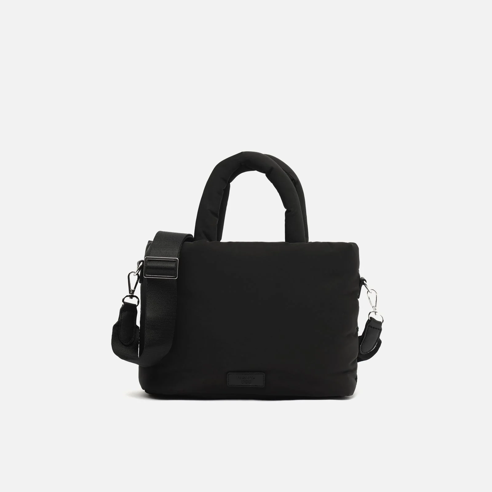 Acolfy bolso tote mediano en nylon acolchado con asa bandolera extraíble ED. - Image 11