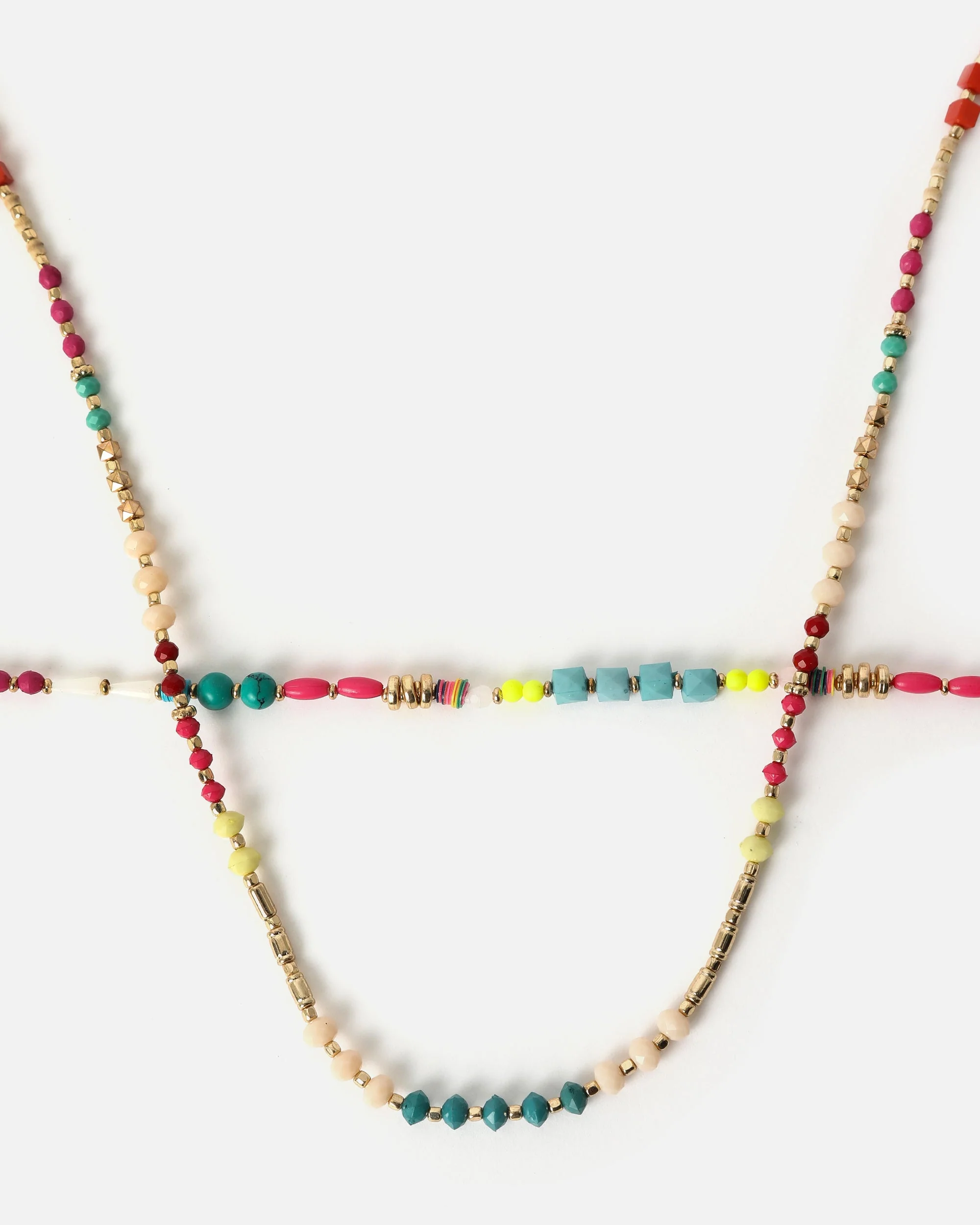 Aiko conjunto de collar largo multicolor - Image 2