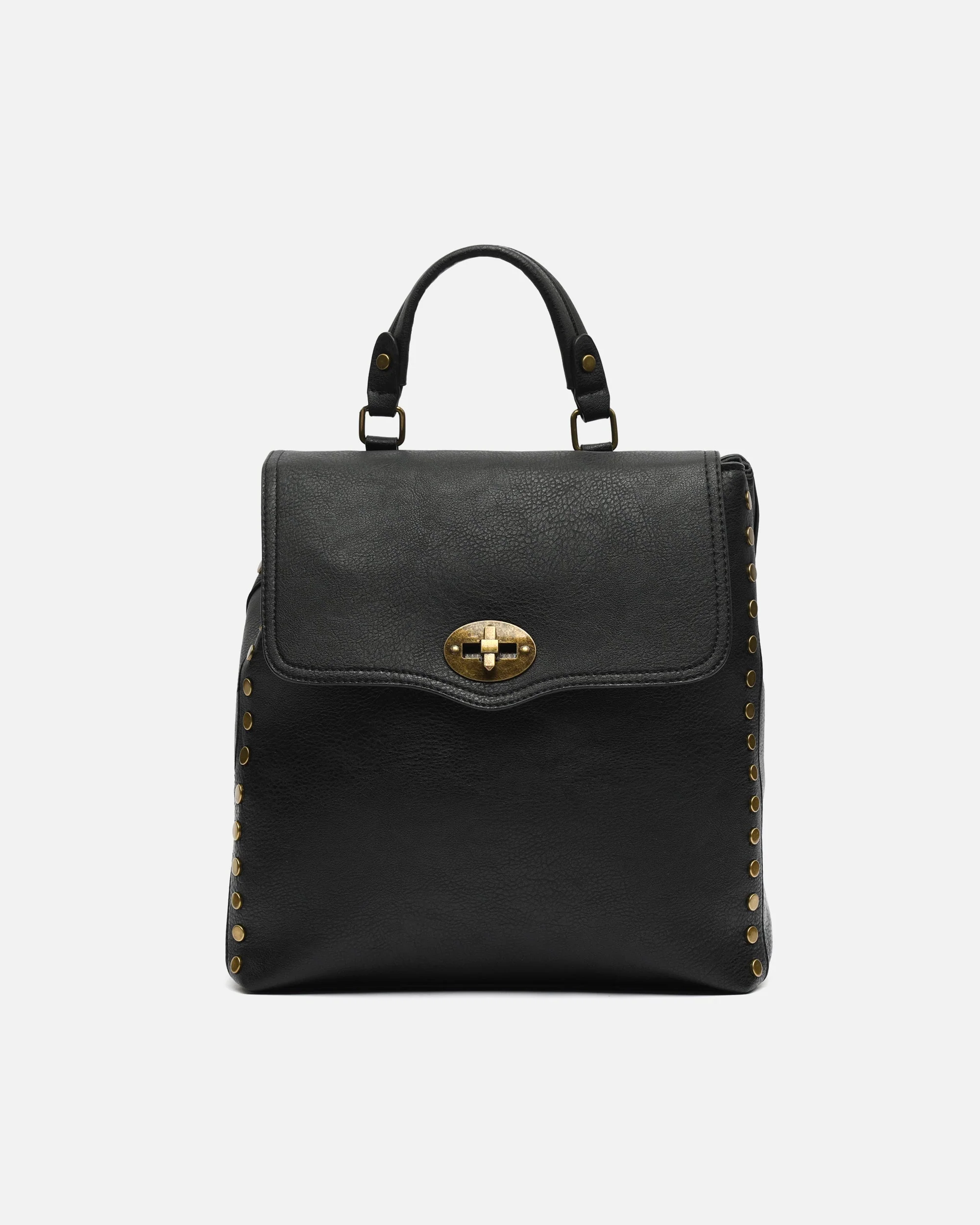 Aniada mochila con solapa y detalles metálicos - Image 8