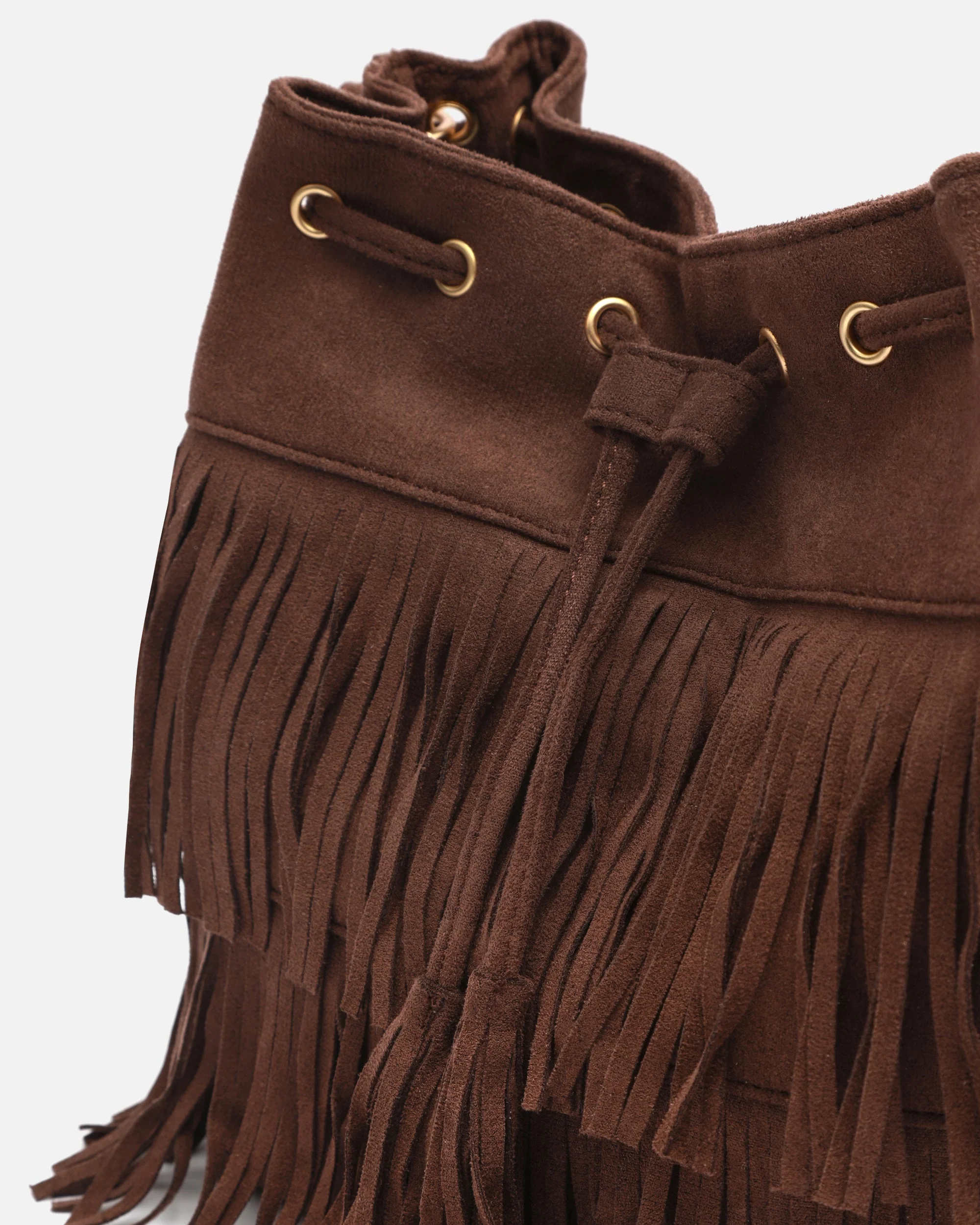 Apache bolso bucket efecto ante con flecos - Image 8
