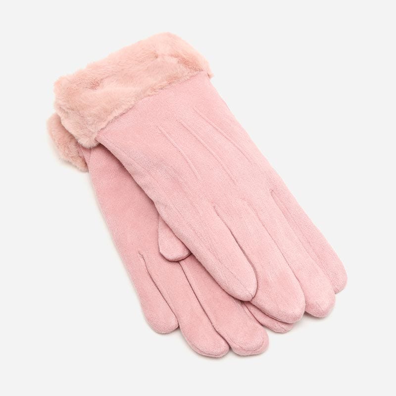 Carlota guantes de antelina con puño efecto pelo - Image 7