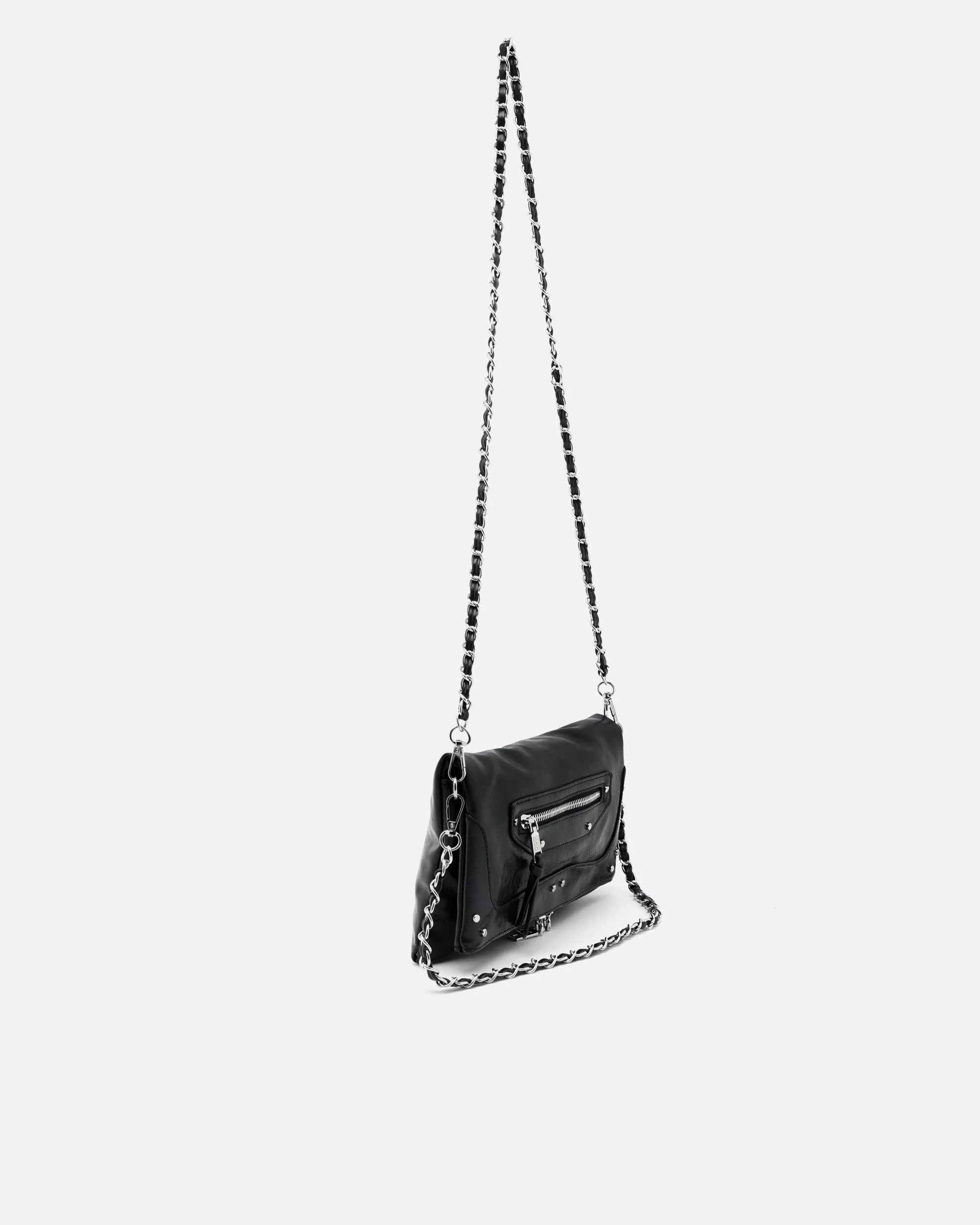 Erosa bolso de hombro pequeño con asa bandolera extraíble y detalles metálicos ED. - Image 12