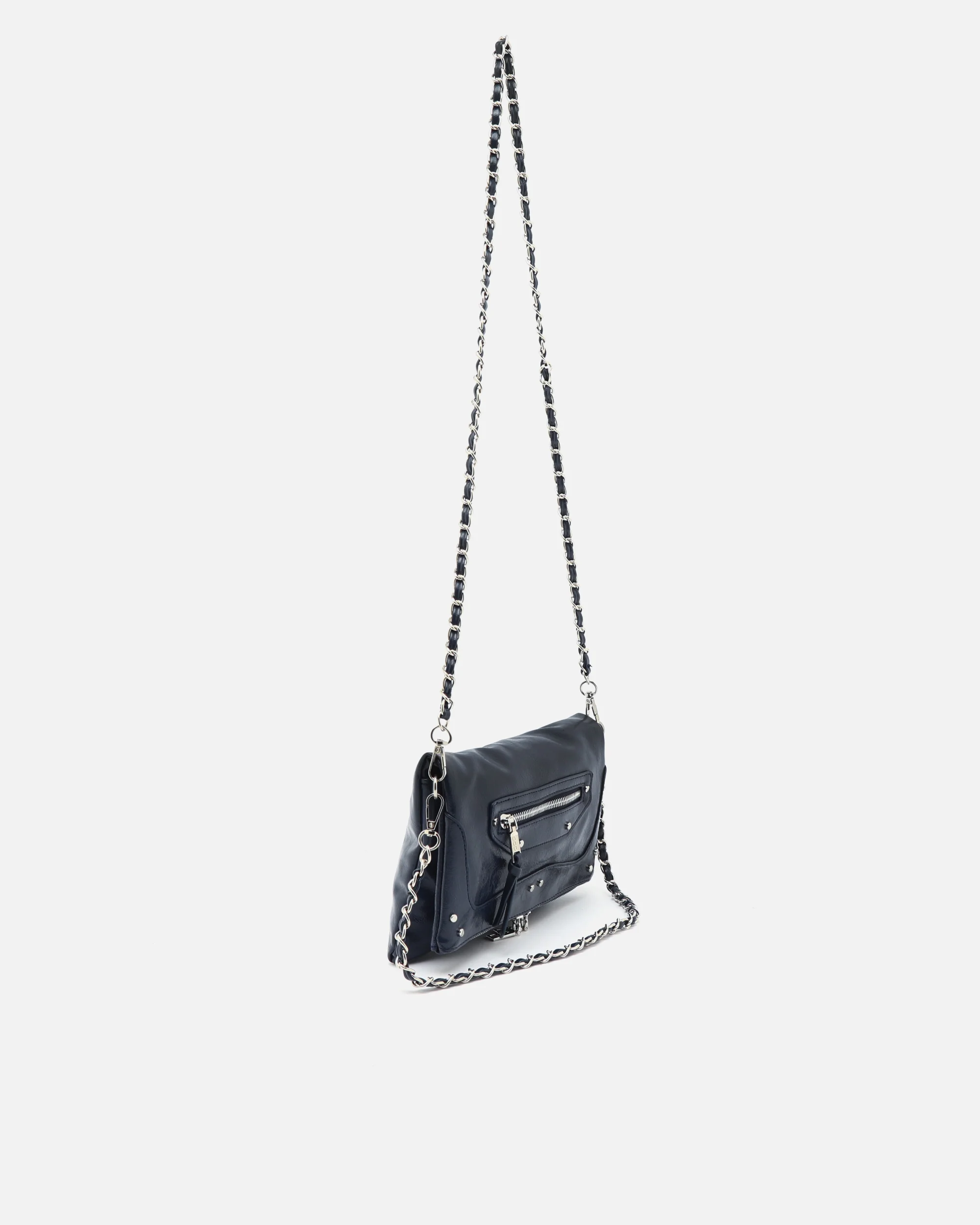 Erosa bolso de hombro pequeño con asa bandolera extraíble y detalles metálicos ED. - Image 2