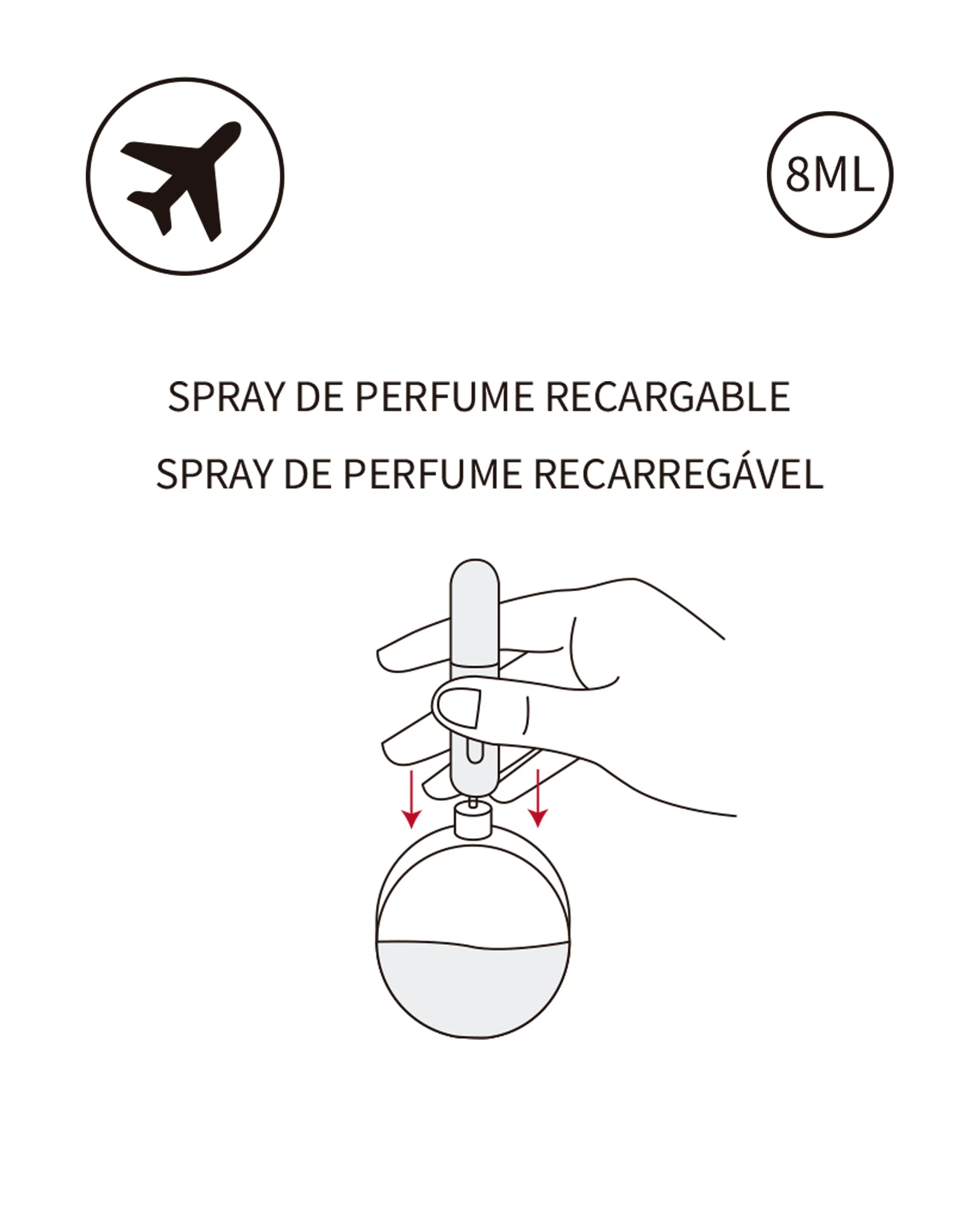 Flor envase recargable para perfume 8ml - Image 4