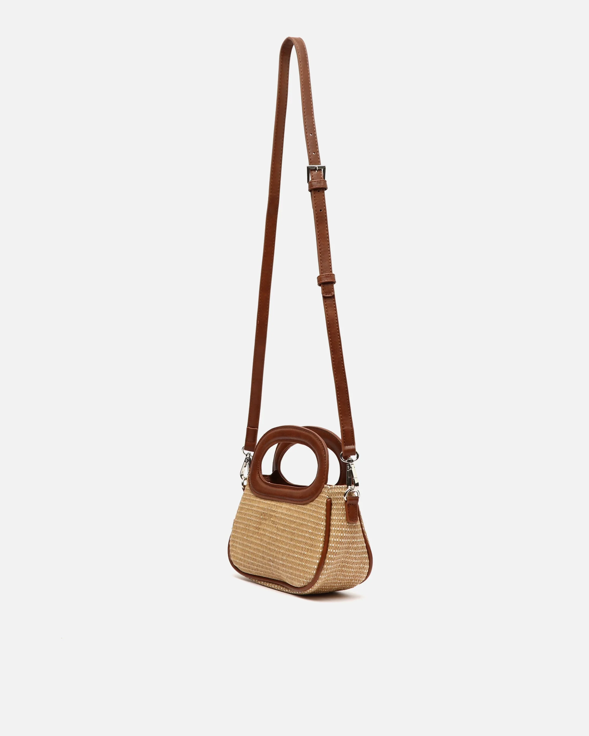 Formito bolso de mano efecto rafia con asa bandolera extraíble - Image 2