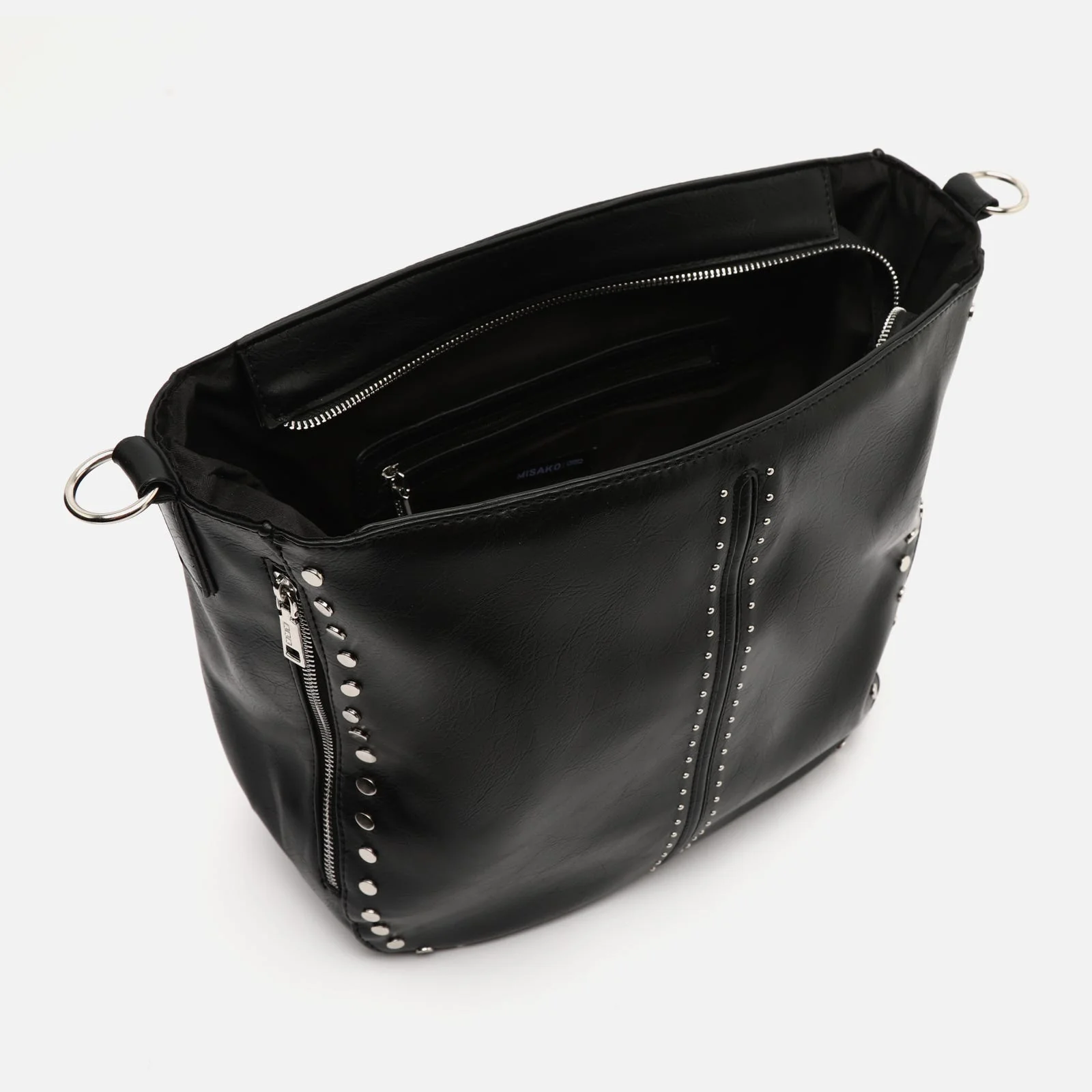 Jitan bolso hobo grande con asa bandolera extraíble y detalles metálicos - Image 5