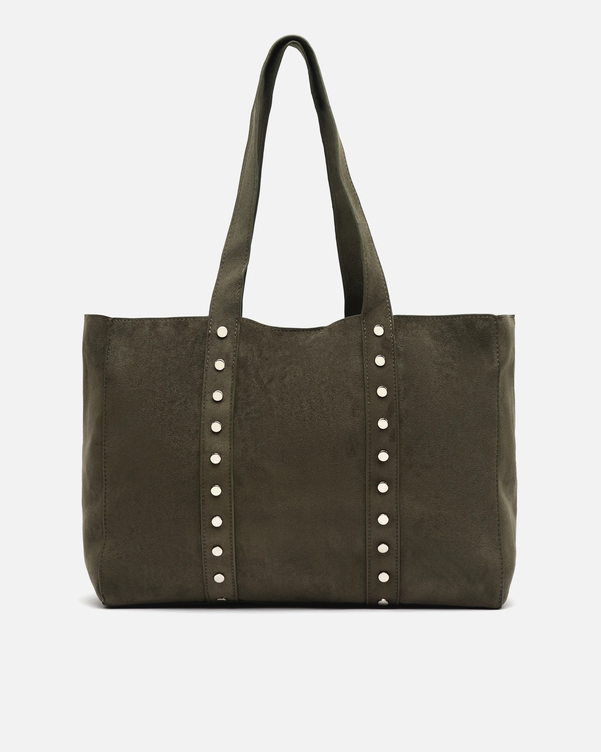 Junichi-1 bolso shopper grande efecto ante con neceser extraíble y detalles metálicos - Image 2