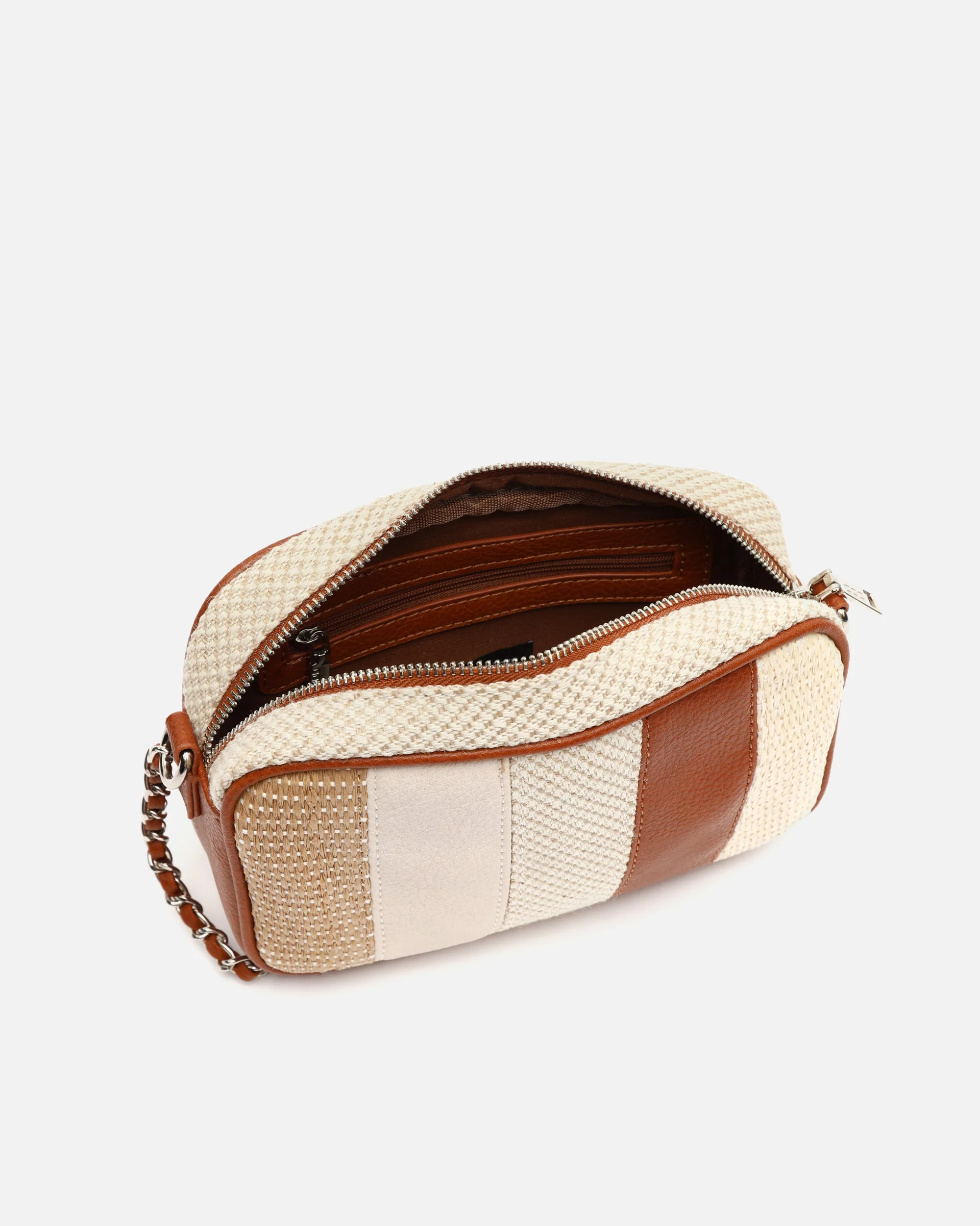 Larenito bolso bandolera pequeño efecto rafia ED. - Image 5