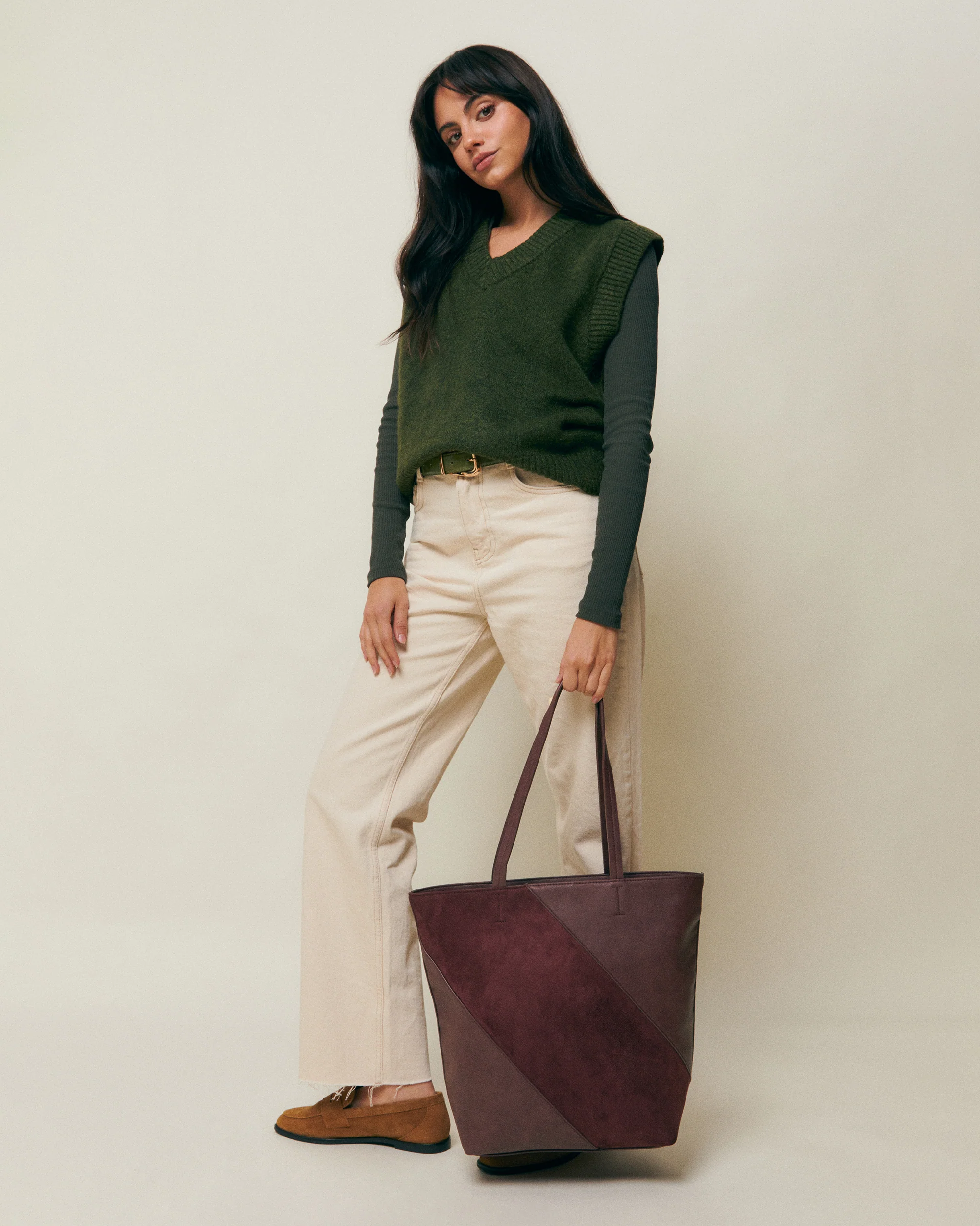 Lumis bolso shopper grande efecto ante - Image 3