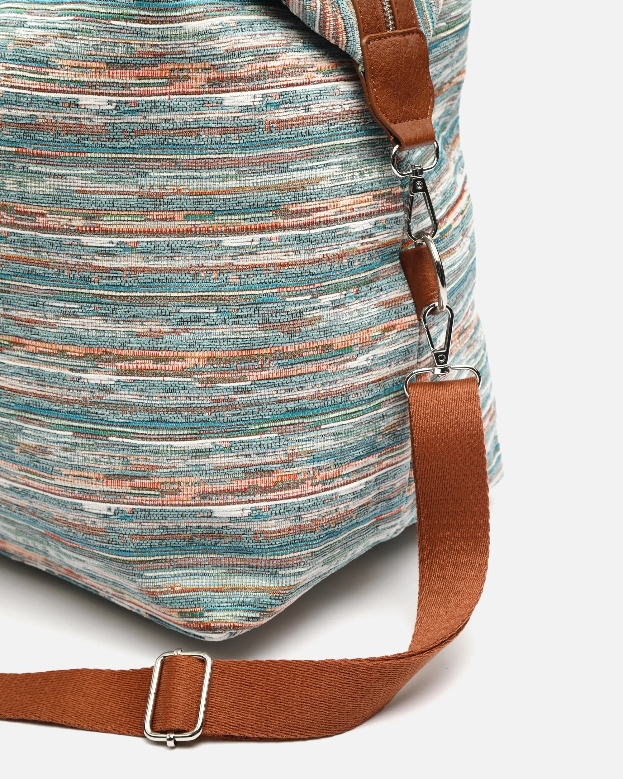 Lurdes bolsa fin de semana con bandolera extraíble y estampado jacquard - Image 3