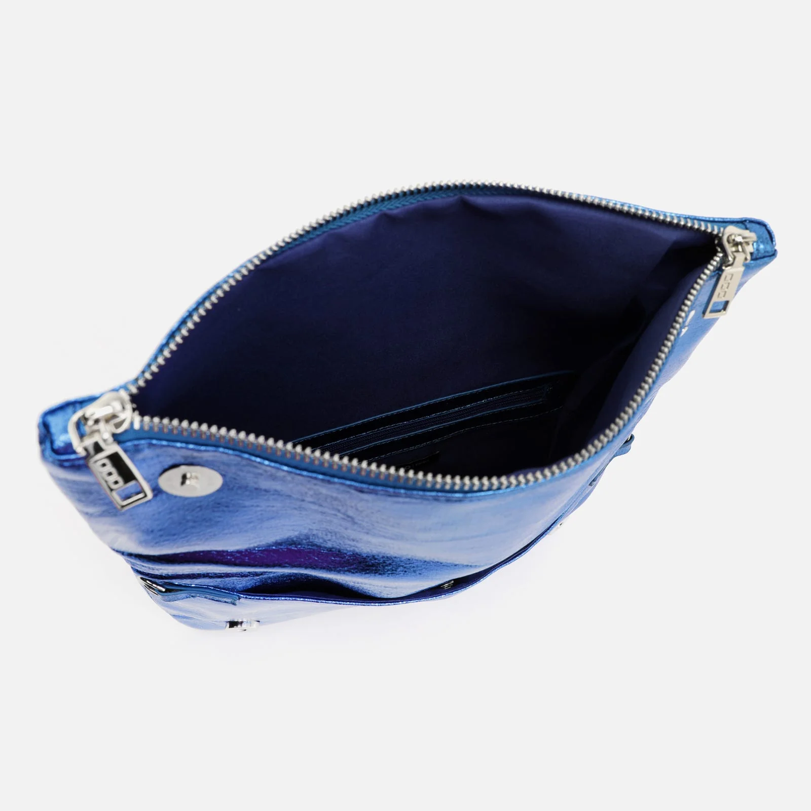 Nagiva bolso bandolera de fiesta con doble correa y acabado metalizado ED. - Image 10