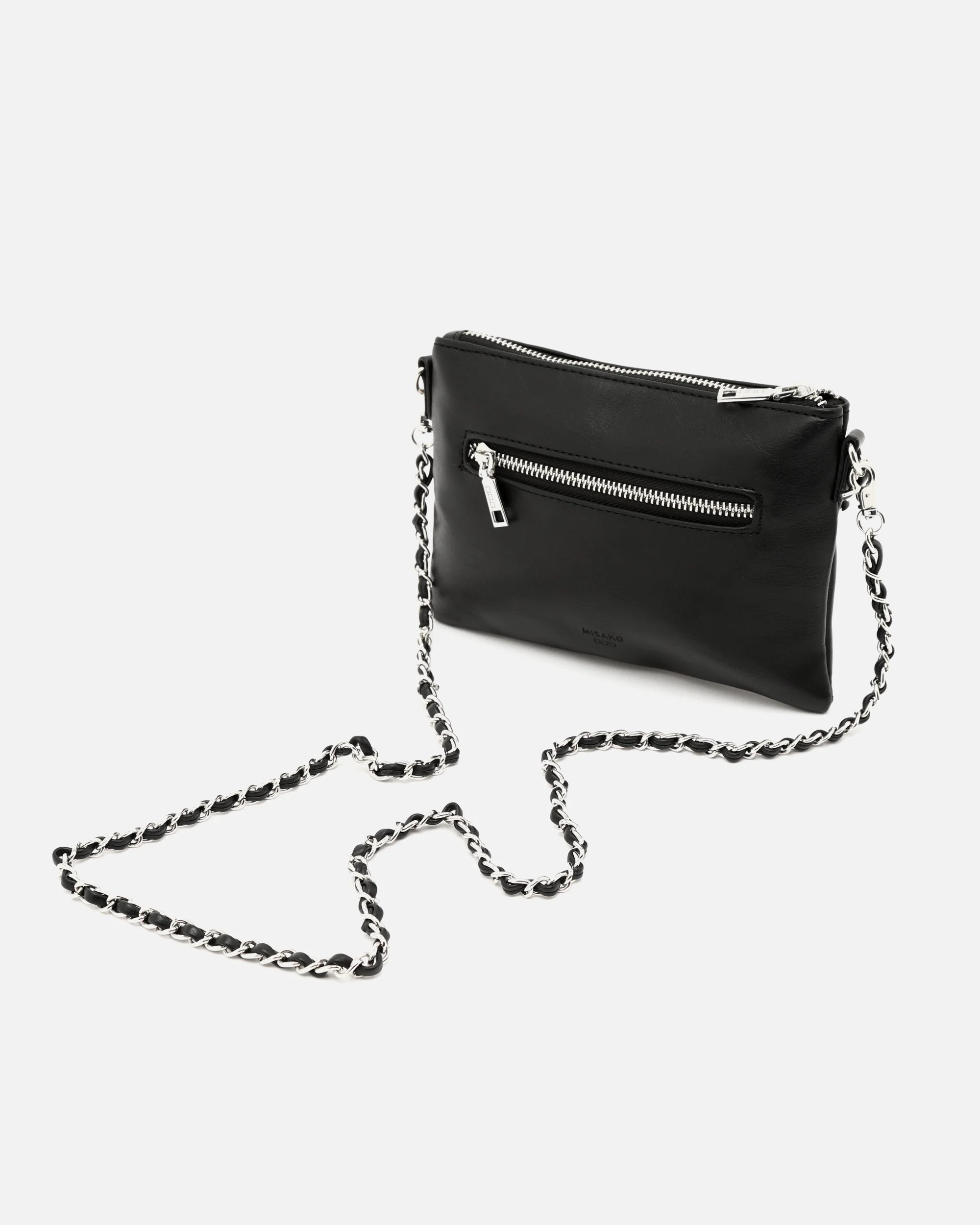 Nescofi bolso bandolera de fiesta pequeño con doble cadena extraíble y detalles metálicos - Image 4