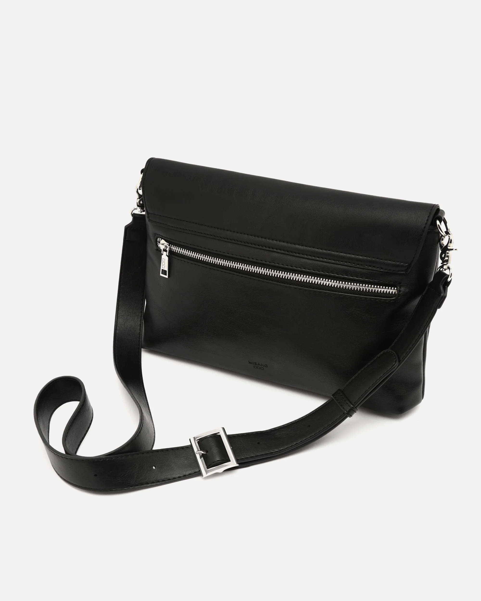 Nesqui bolso bandolera con solapa y detalles metálicos - Image 3