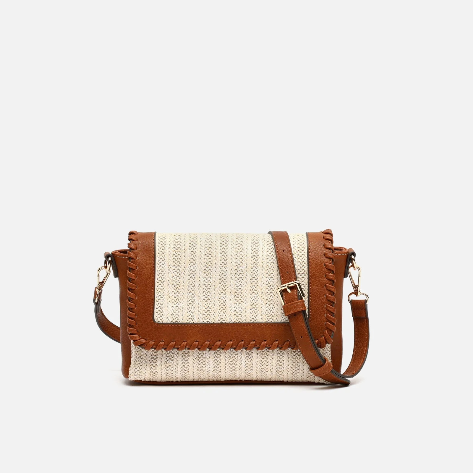 Nika bolso bandolera pequeño efecto rafia ED.