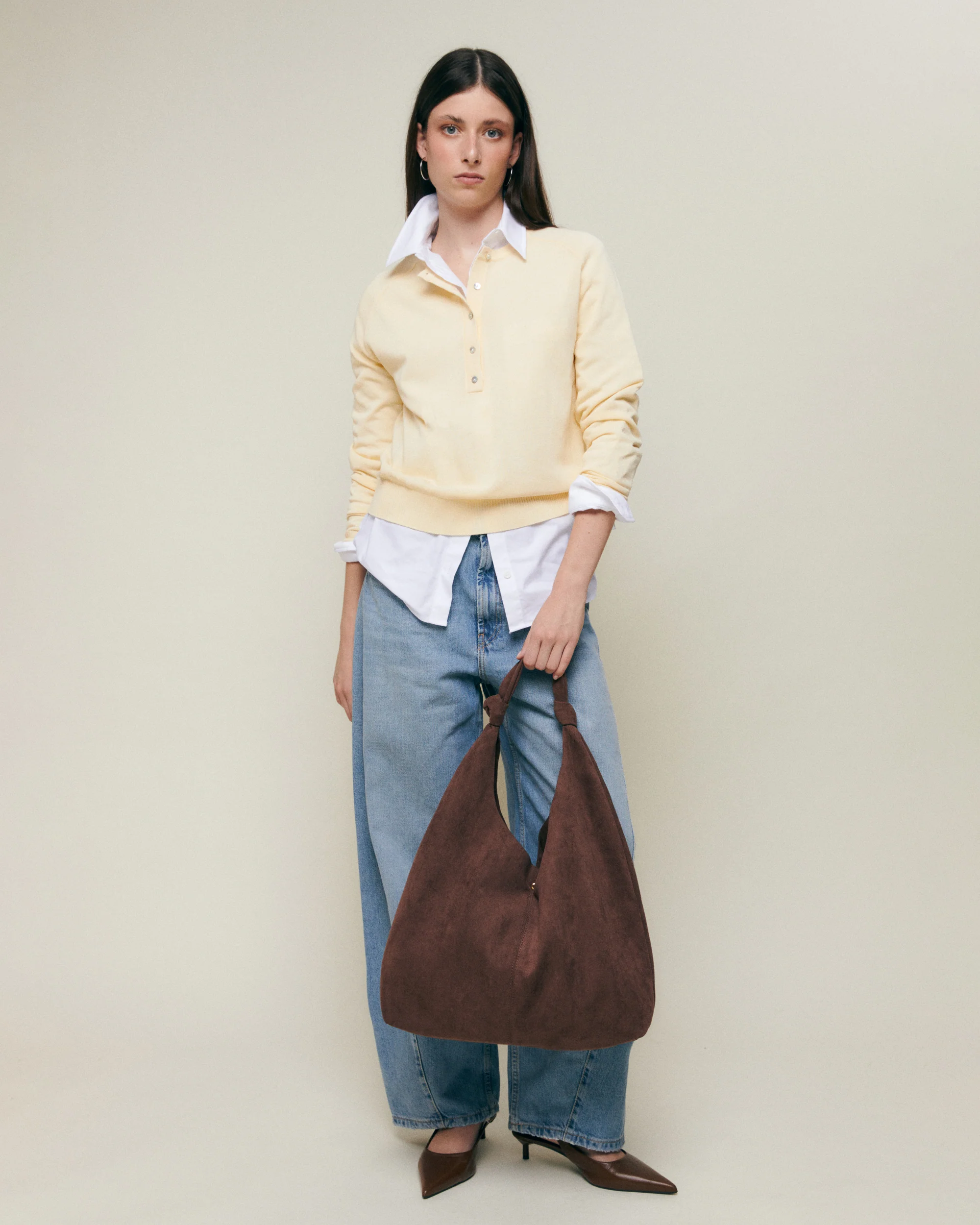 Pologi-1 bolso hobo grande efecto ante con neceser extraíble - Image 12