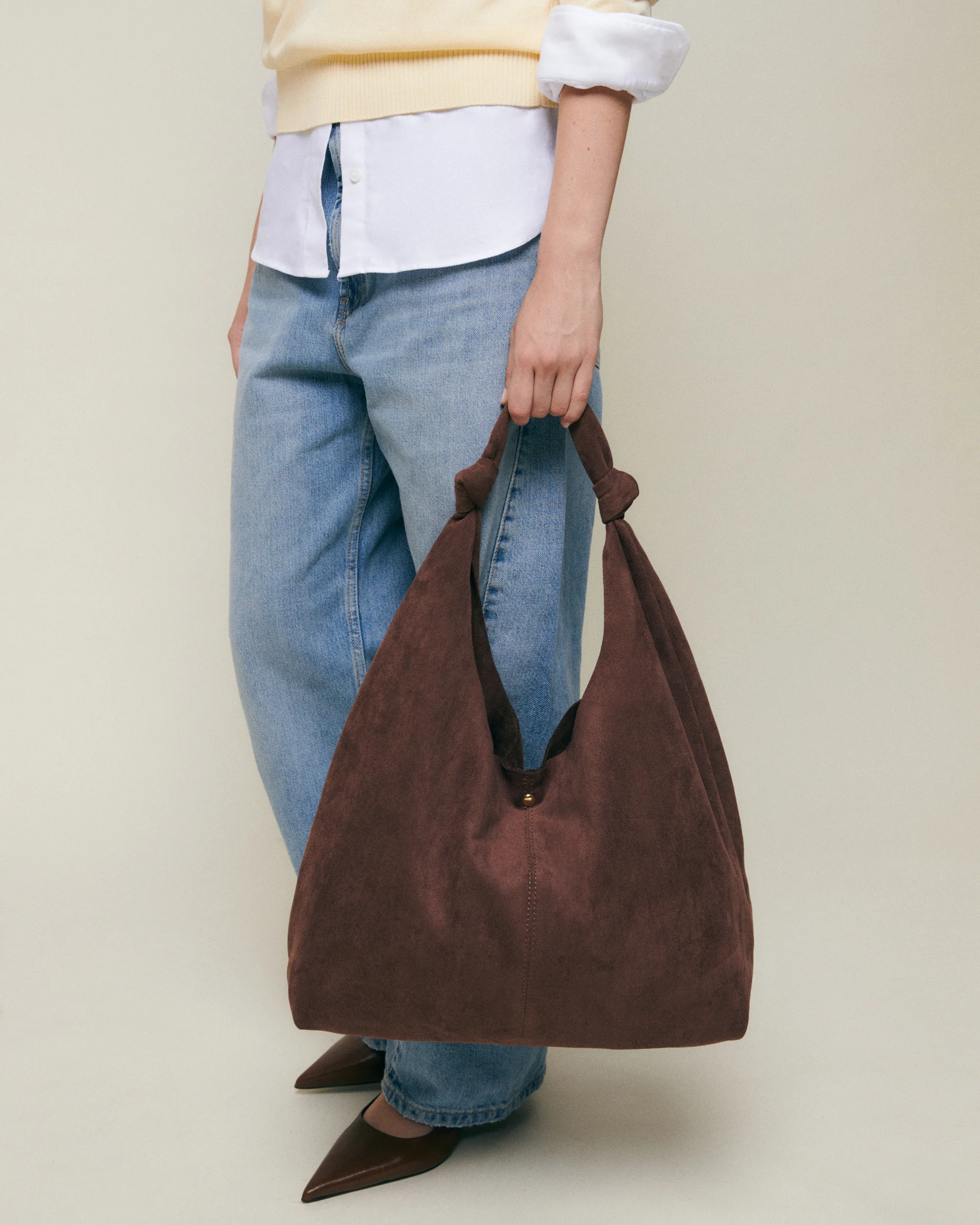 Pologi-1 bolso hobo grande efecto ante con neceser extraíble - Image 8