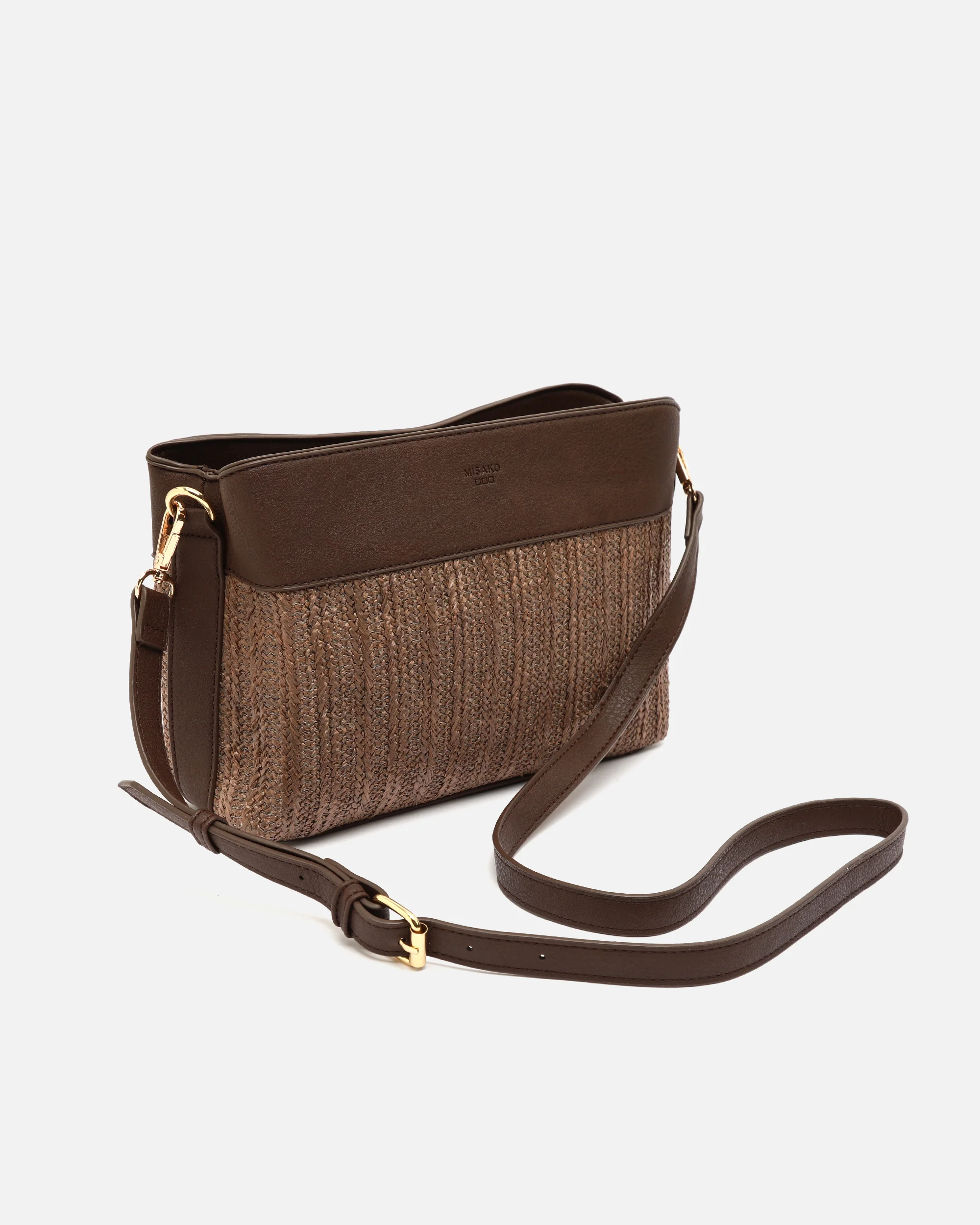 Rangri bolso bandolera pequeño efecto rafia - Image 4