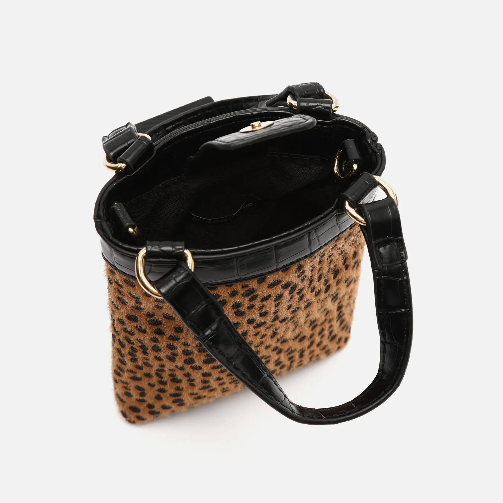 Samira bolso de mano pequeño animal print con asa bandolera extraíble ED. - Image 5