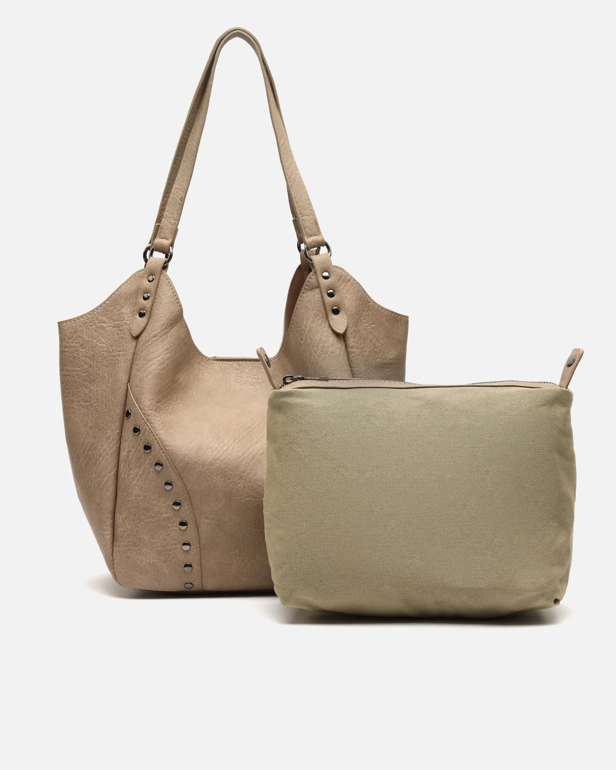 Serenity bolso de hombro con neceser extraíble y detalles metálicos - Image 5