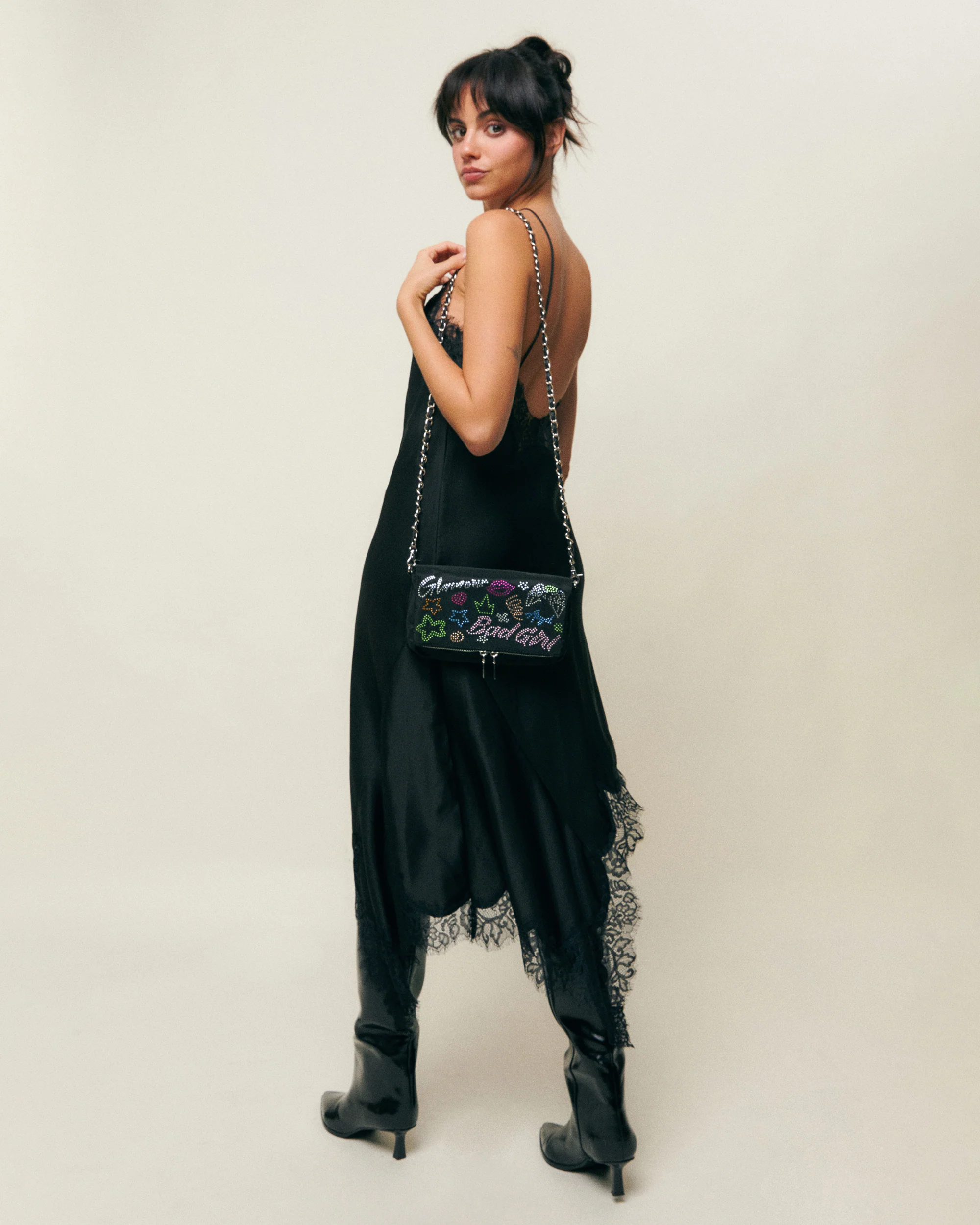 Tigris bolso bandolera de fiesta con detalles brillantes - Image 3