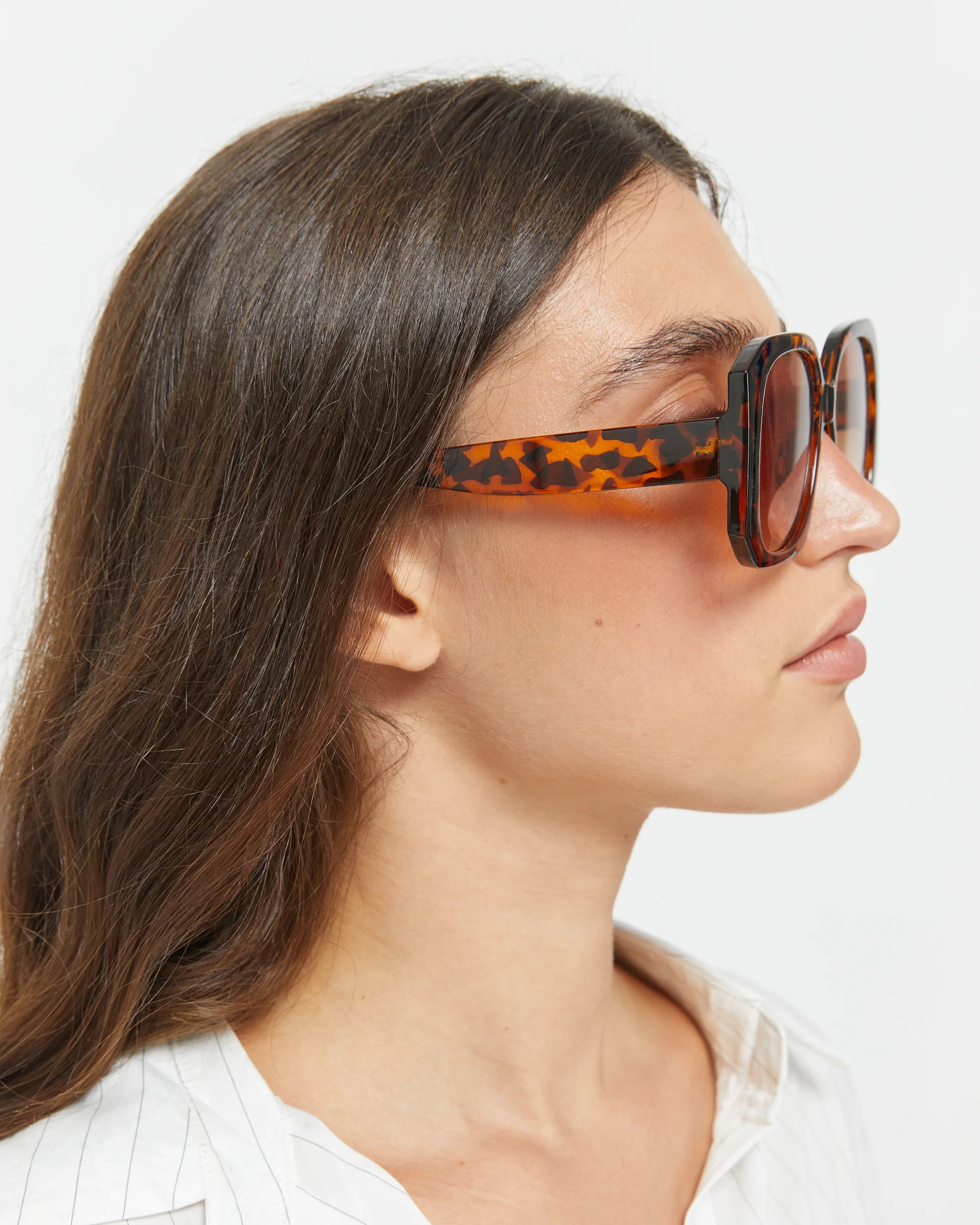 Tulipa gafas de sol cuadradas con montura de pasta - Image 3