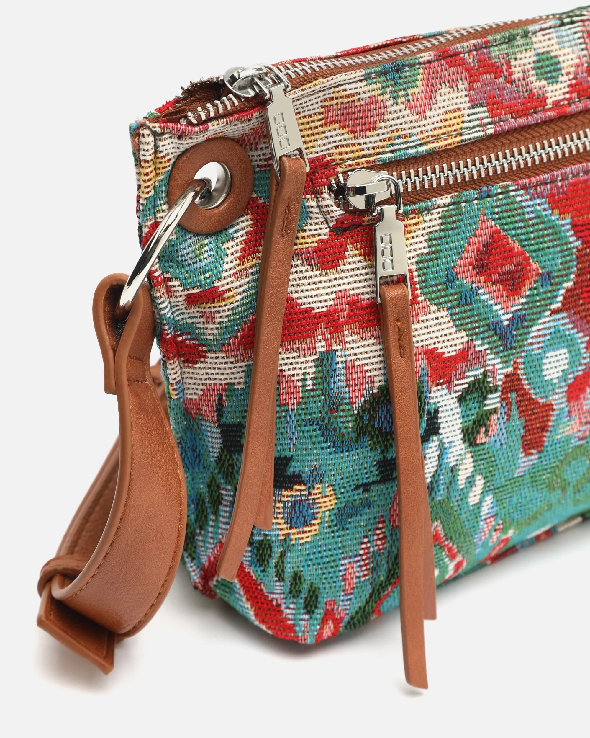 Zaria bolso bandolera pequeño con estampado jacquard - Image 5