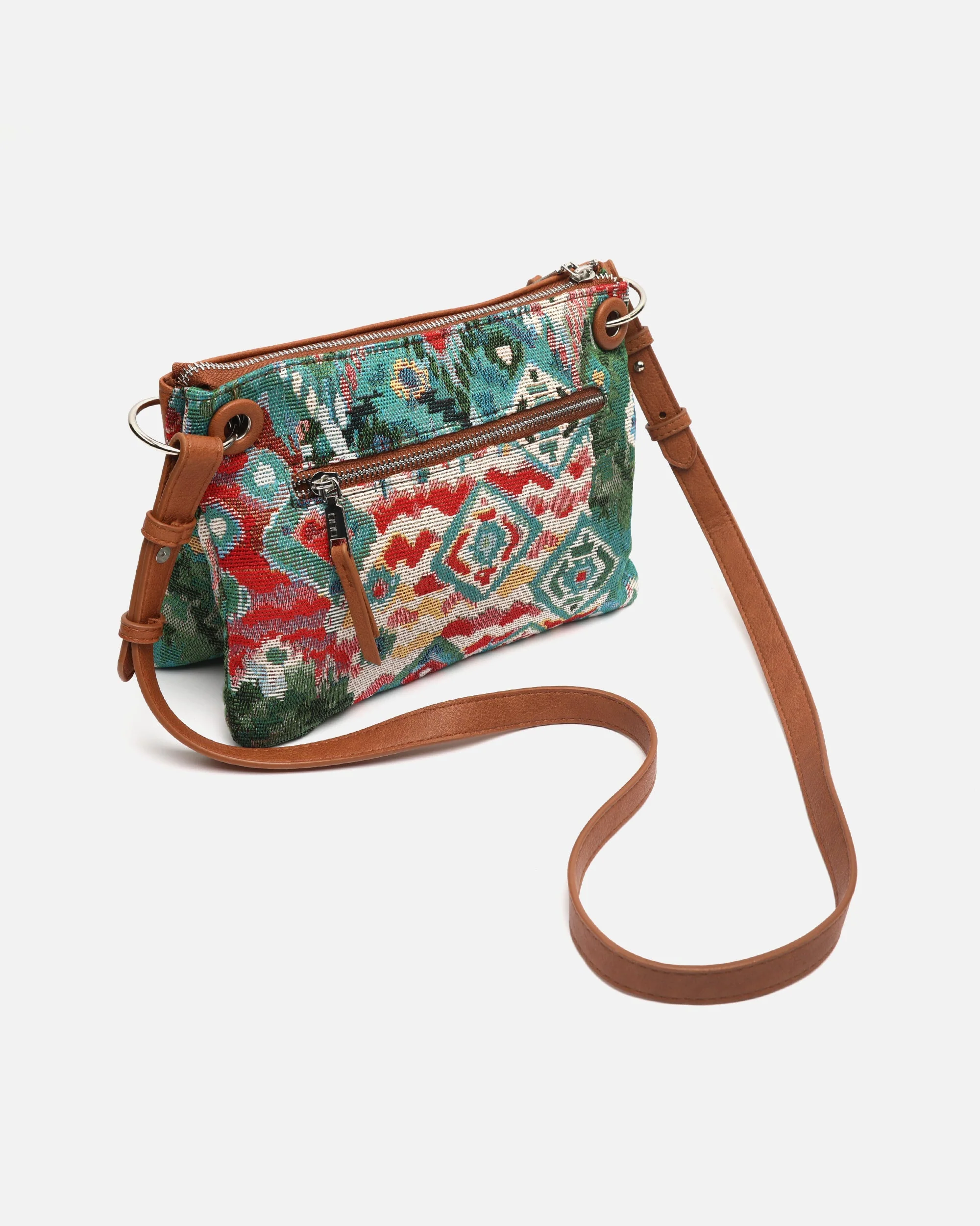Zarias bolso bandolera pequeño con estampado jacquard - Image 4